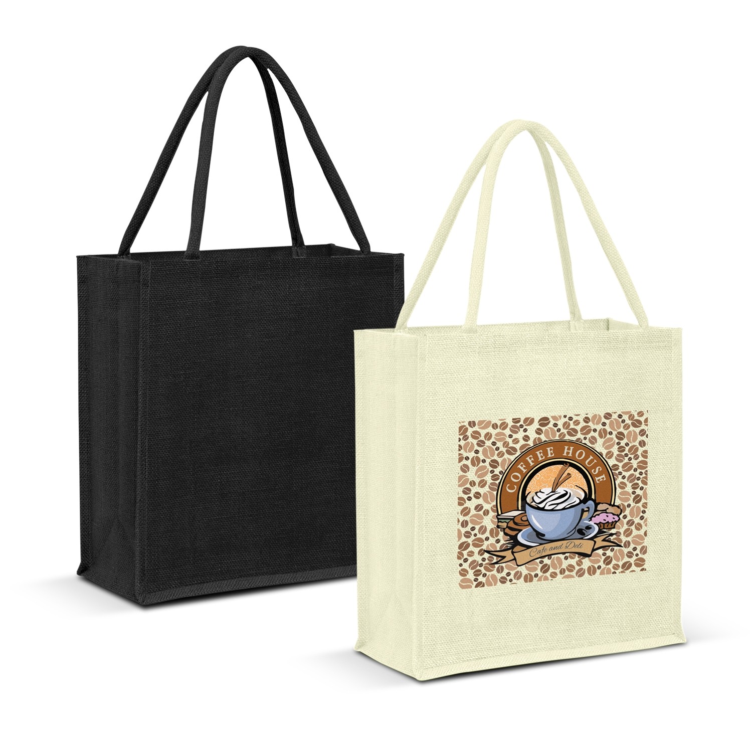 Colour Matched Lanza Jute Tote Bag custom branded-30