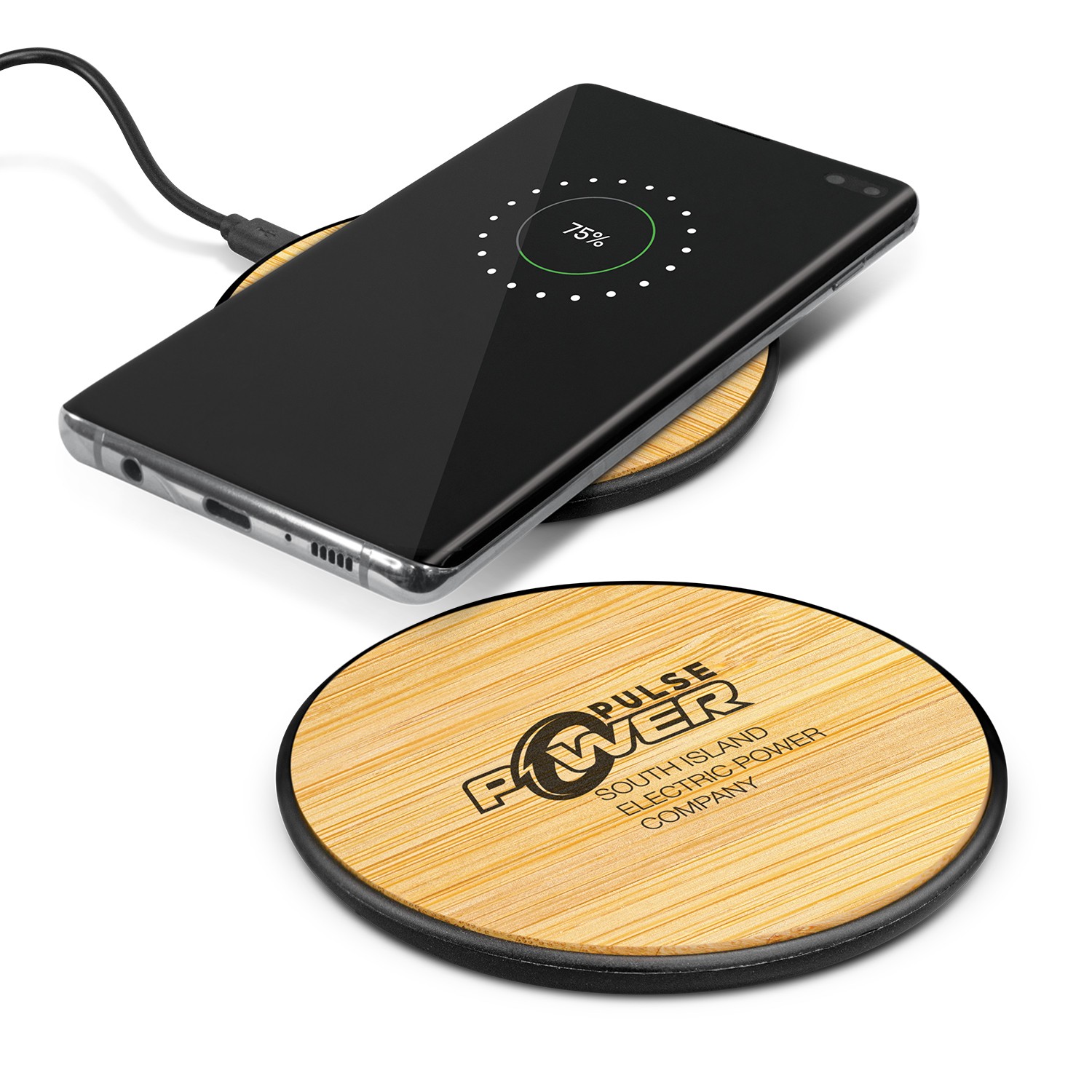 Bamboo Wireless Charger custom branded-30