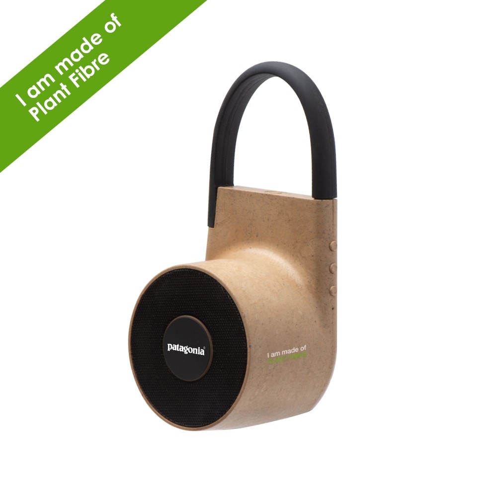 Tuba Wireless outdoor speaker in Plant Fibre custom branded-31