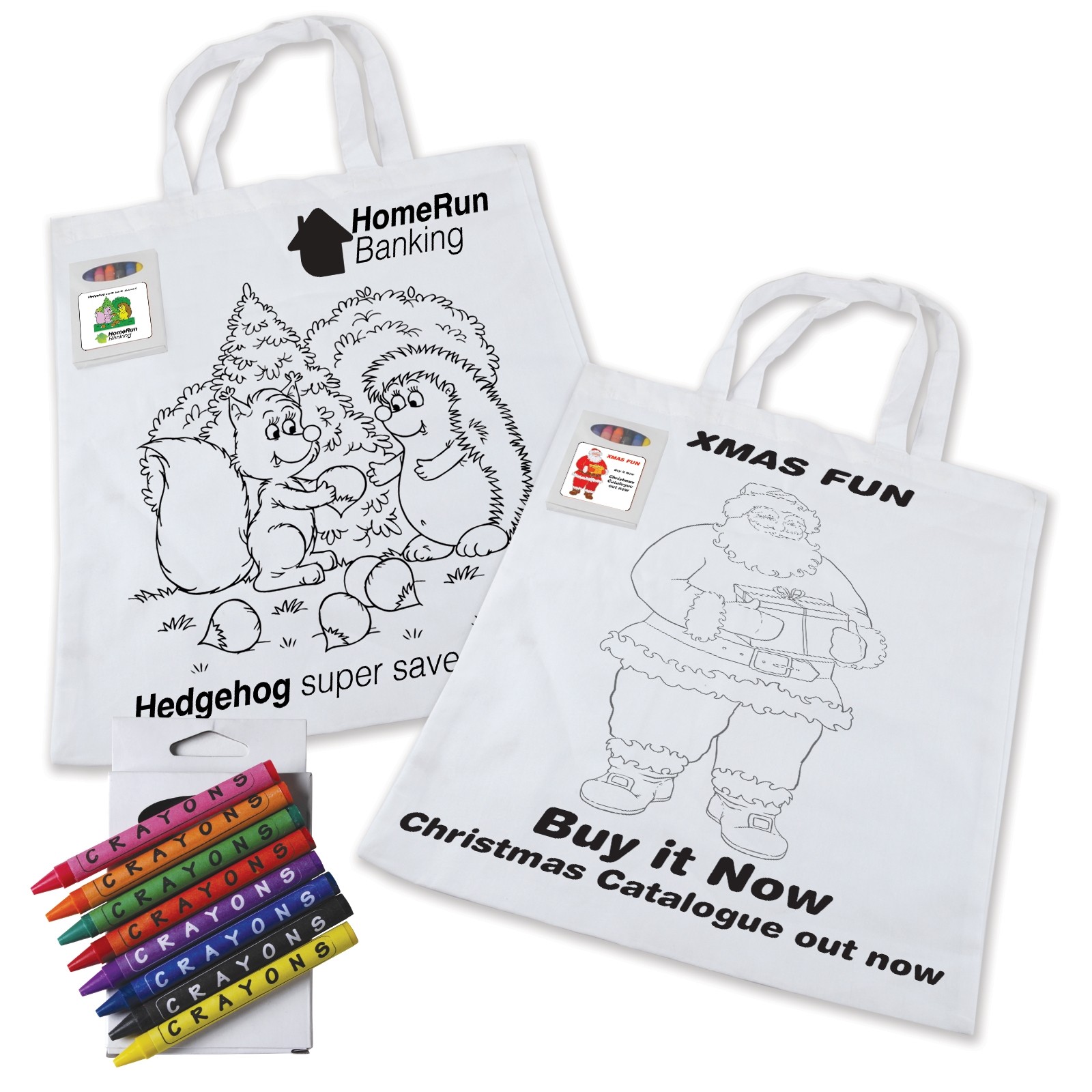 Colouring in Short Handle Bag with Crayons custom branded-30