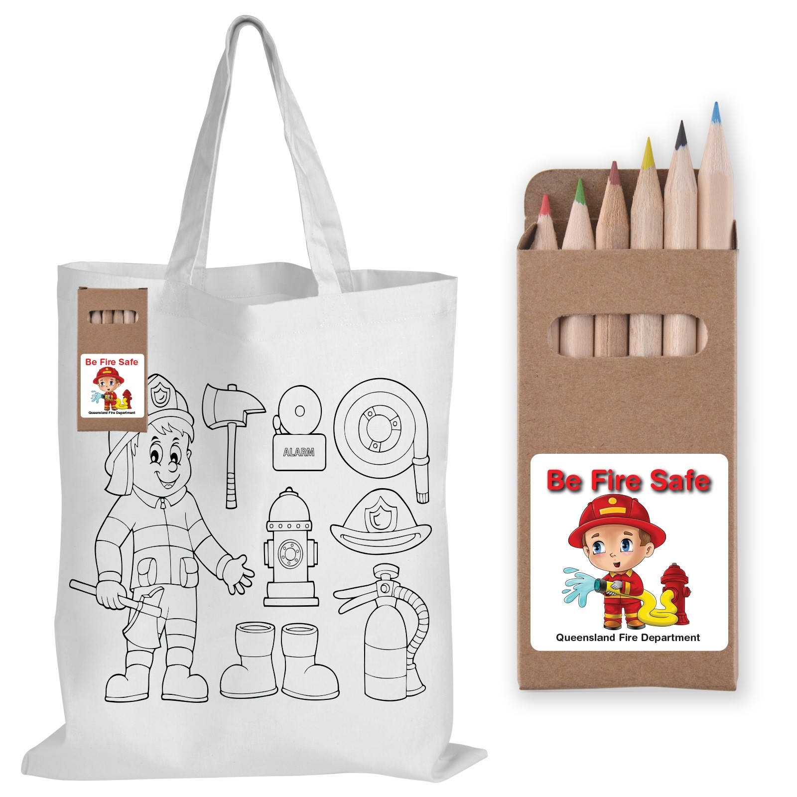 Short Handle Bag with Colouring Pencils custom branded-30