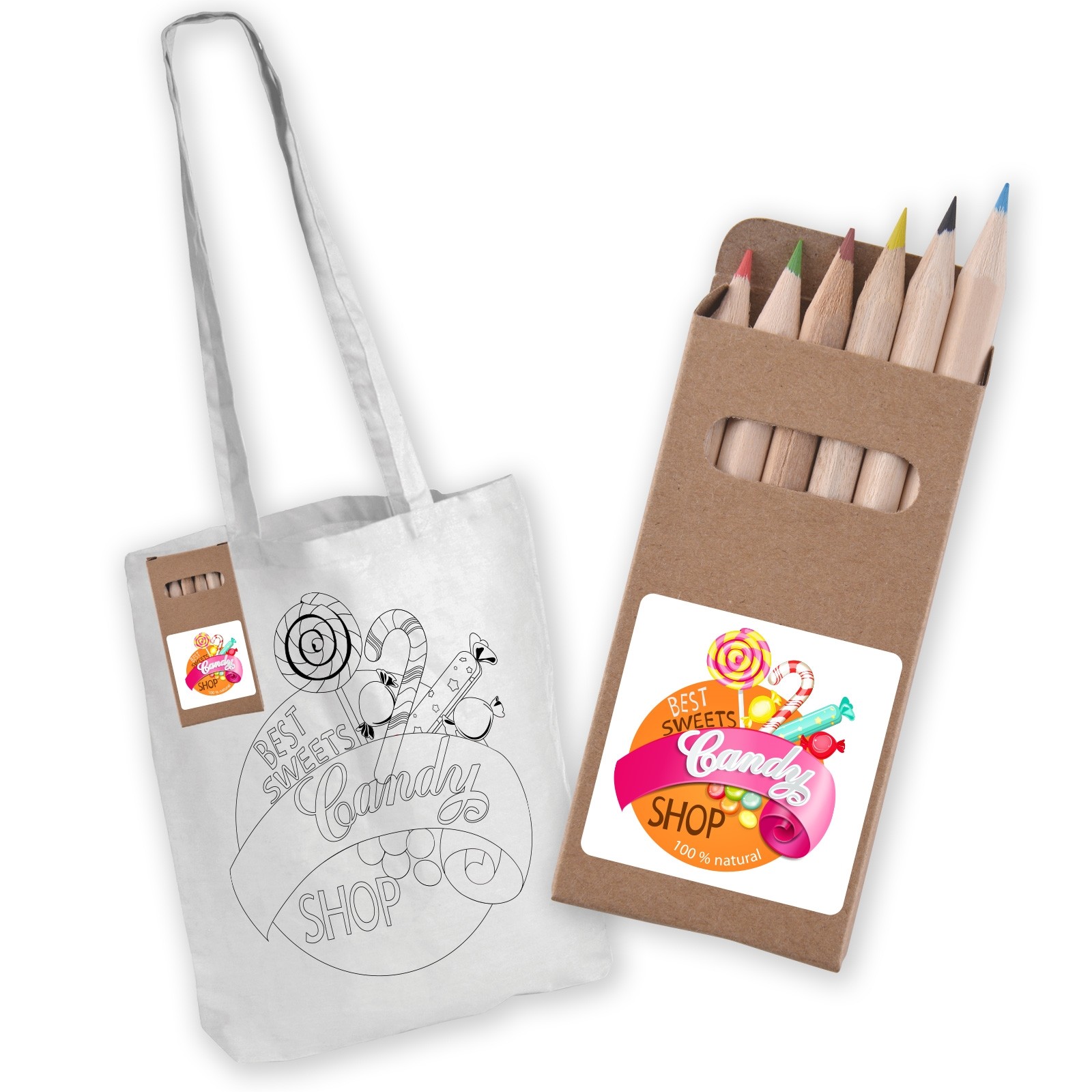Long Handle Bag with Colouring Pencils custom branded-30