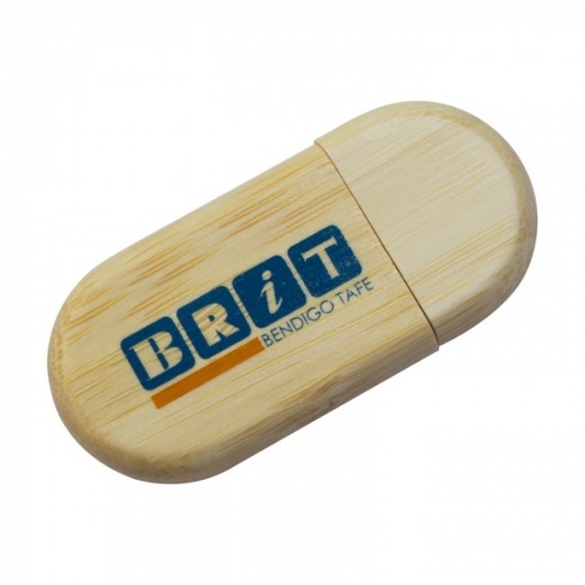 USB Wood Eco Drive Round custom branded-30