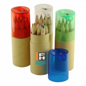 12pc Pencil Set Tube W Sharpener custom branded-31