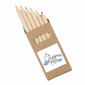 Half Pencils Colouring 6 Pack Natural Wood custom branded-31