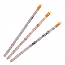 Rubber Tipped Newspaper Print Pencil custom branded-20