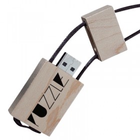 USB Wood Necklace