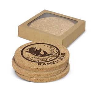 Oakridge Cork Coaster Round Set of 4 custom branded-20
