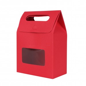 Die cut Handle Bag with Window(135x200x75mm ) custom branded-22