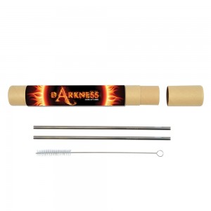 Evergreen Stainless Straw Set custom branded-21