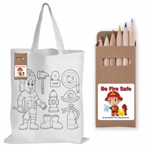 Short Handle Bag with Colouring Pencils custom branded-20