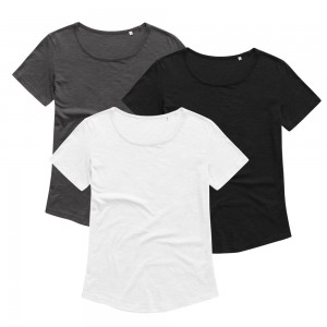 Womens Organic Slub Crew Neck custom branded-22